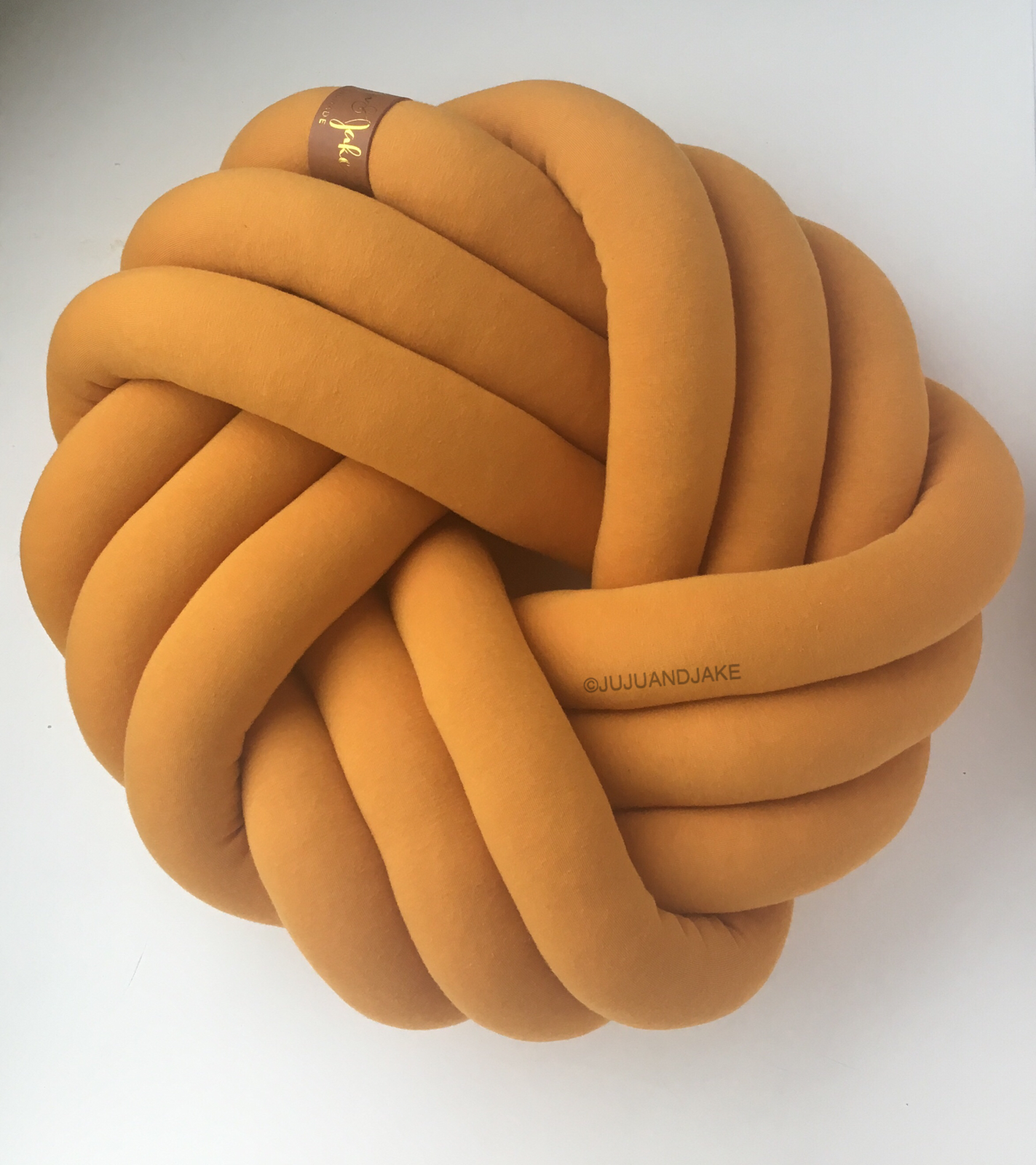 Mustard Yellow | Kids Floor Knot Cushion / Floor Pillow - See more Knot Pillows & Cushions at JujuAndJake.com