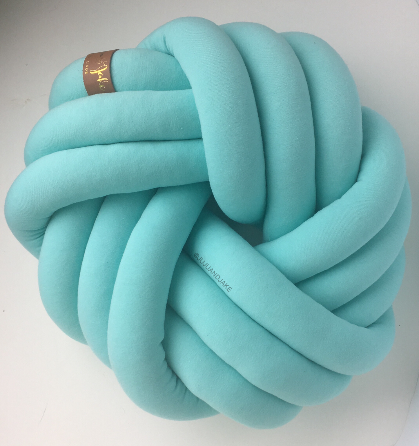 Mint | Kids Floor Knot Cushion / Floor Pillow - See more Kids Knot Pillows & Cushions at JujuAndJake.com